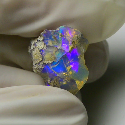 Blue Opal Rough 9.80  Carats | Natural Ethiopian Opal Rough - Ready for Cutting & Jewelry | AAA Grade Opal Raw