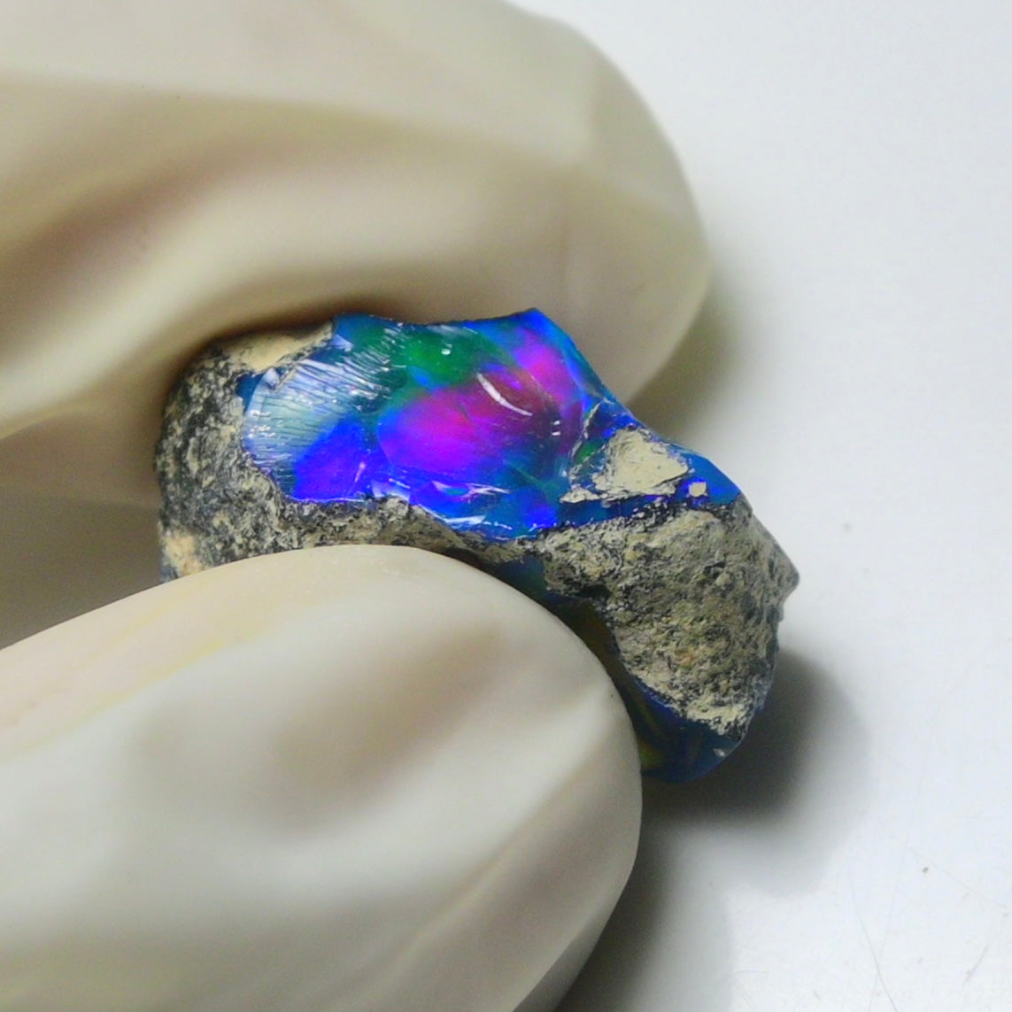 Blue Opal Rough 8.65  Carats | Natural Ethiopian Opal Rough - Ready for Cutting & Jewelry | AAA Grade Opal Raw
