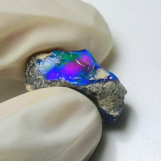 Blue Opal Rough 8.65  Carats | Natural Ethiopian Opal Rough - Ready for Cutting & Jewelry | AAA Grade Opal Raw