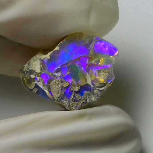 Blue Opal Rough 9.80  Carats | Natural Ethiopian Opal Rough - Ready for Cutting & Jewelry | AAA Grade Opal Raw