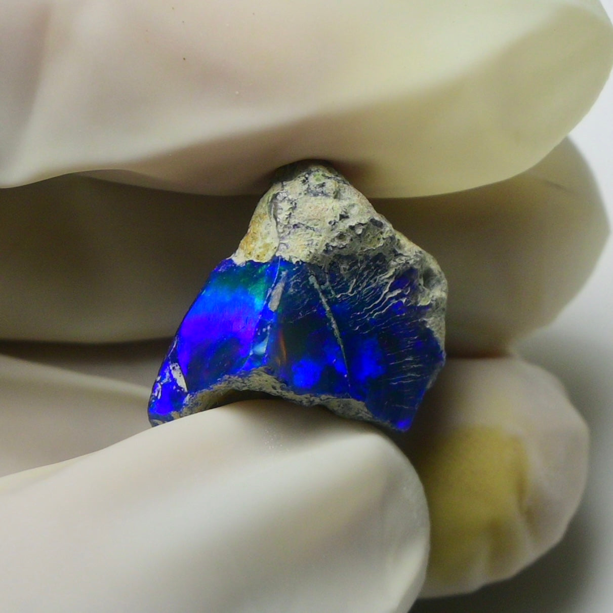 Blue Opal Rough 7.75  Carats | Natural Ethiopian Opal Rough - Ready for Cutting & Jewelry | AAA Grade Opal Raw
