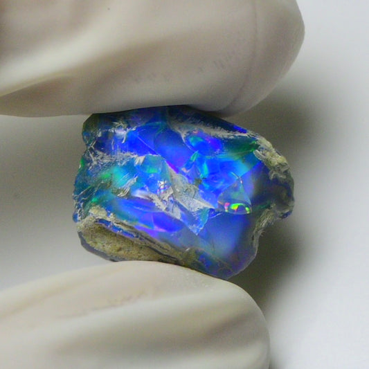 Blue Opal Rough 10.65  Carats | Natural Ethiopian Opal Rough - Ready for Cutting & Jewelry | AAA Grade Opal Raw