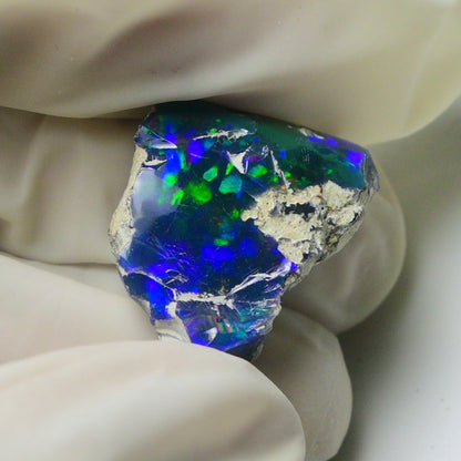 Blue Opal Rough 7.75  Carats | Natural Ethiopian Opal Rough - Ready for Cutting & Jewelry | AAA Grade Opal Raw