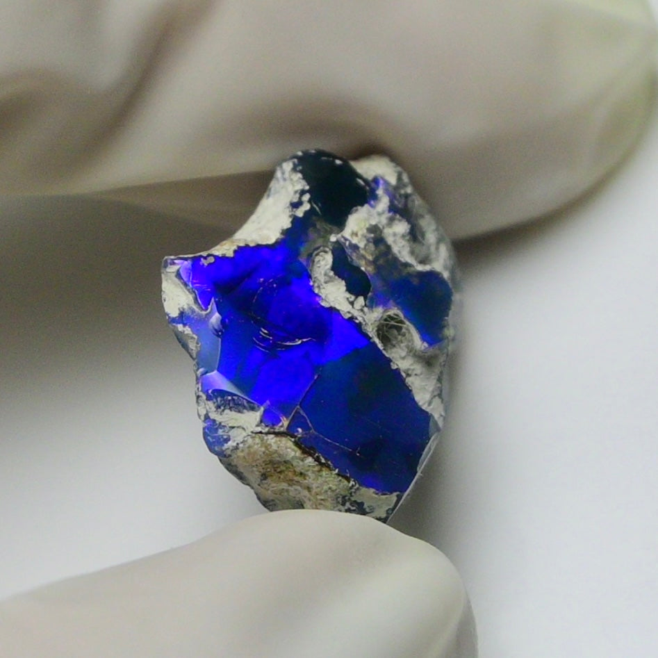 Blue Opal Rough 8.10  Carats | Natural Ethiopian Opal Rough - Ready for Cutting & Jewelry | AAA Grade Opal Raw