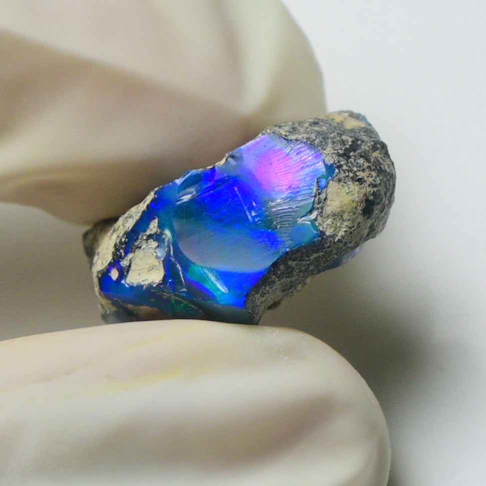Blue Opal Rough 8.65  Carats | Natural Ethiopian Opal Rough - Ready for Cutting & Jewelry | AAA Grade Opal Raw