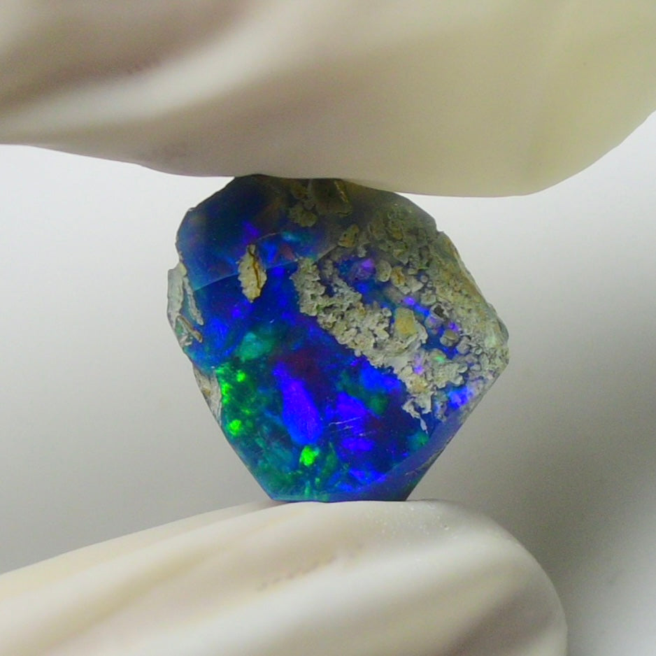Blue Opal Rough 5.30  Carats | Natural Ethiopian Opal Rough - Ready for Cutting & Jewelry | AAA Grade Opal Raw