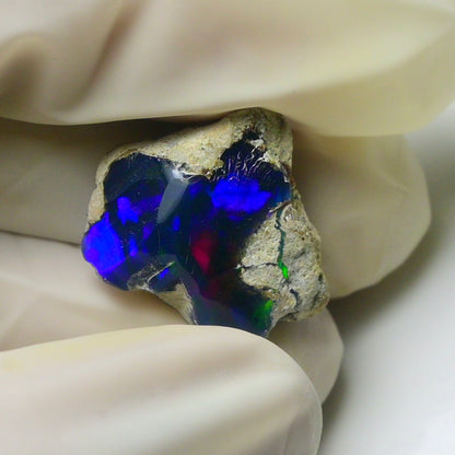 Blue Opal Rough 8.95  Carats | Natural Ethiopian Opal Rough - Ready for Cutting & Jewelry | AAA Grade Opal Raw