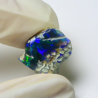 Blue Opal Rough 9.20  Carats | Natural Ethiopian Opal Rough - Ready for Cutting & Jewelry | AAA Grade Opal Raw