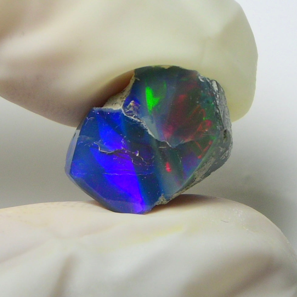 Blue Opal Rough 7.40  Carats | Natural Ethiopian Opal Rough - Ready for Cutting & Jewelry | AAA Grade Opal Raw