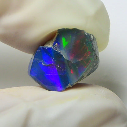 Blue Opal Rough 7.40  Carats | Natural Ethiopian Opal Rough - Ready for Cutting & Jewelry | AAA Grade Opal Raw