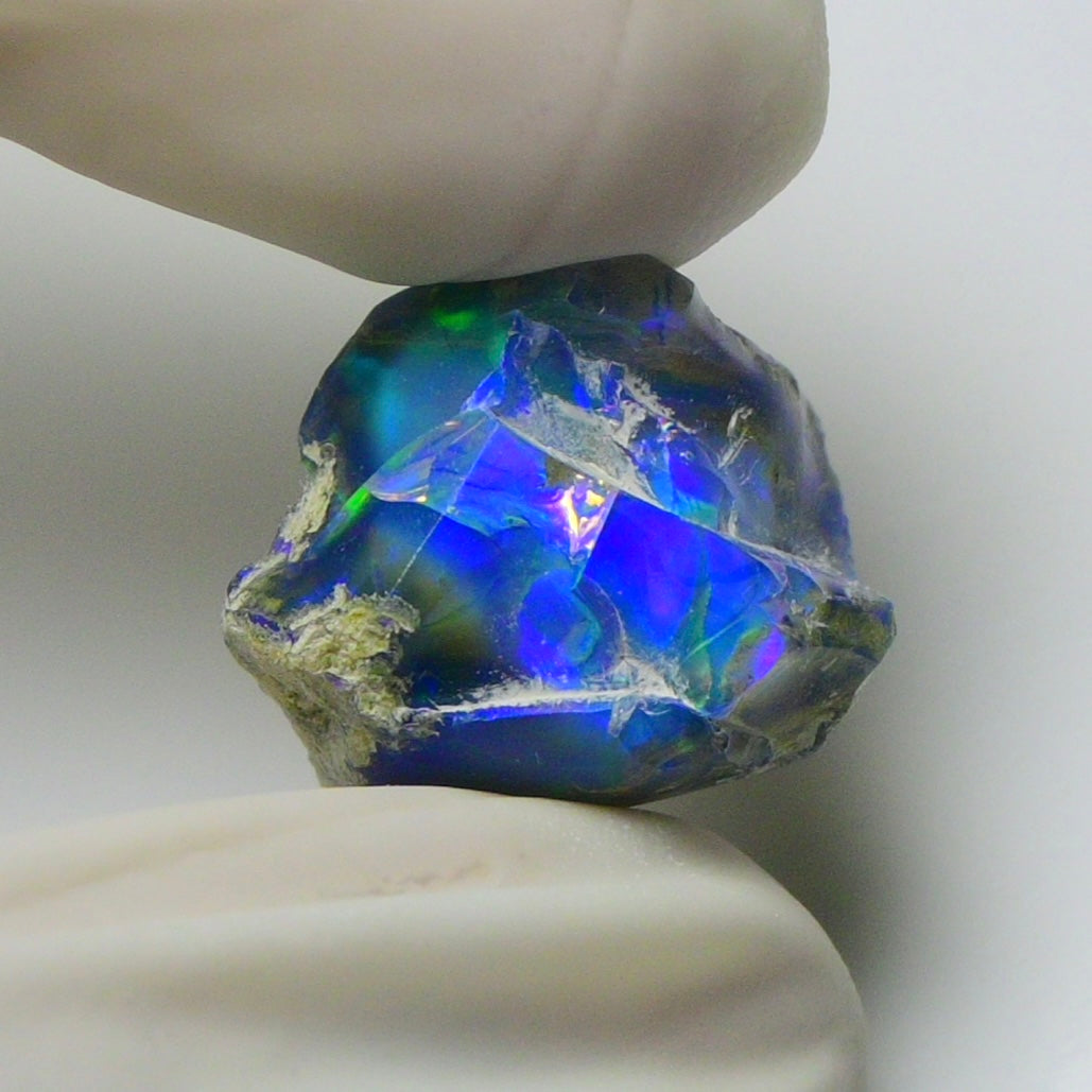 Blue Opal Rough 10.65  Carats | Natural Ethiopian Opal Rough - Ready for Cutting & Jewelry | AAA Grade Opal Raw