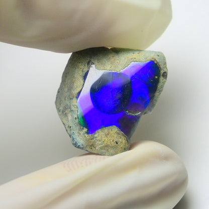 Blue Opal Rough 9.75  Carats | Natural Ethiopian Opal Rough - Ready for Cutting & Jewelry | AAA Grade Opal Raw
