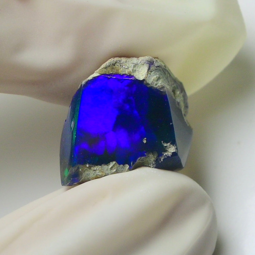 Blue Opal Rough 7.00  Carats | Natural Ethiopian Opal Rough - Ready for Cutting & Jewelry | AAA Grade Opal Raw