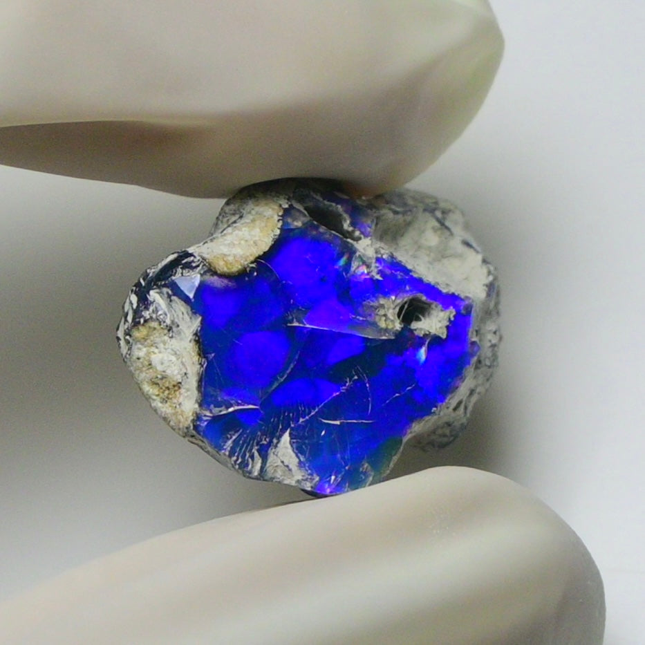 Blue Opal Rough 8.10  Carats | Natural Ethiopian Opal Rough - Ready for Cutting & Jewelry | AAA Grade Opal Raw