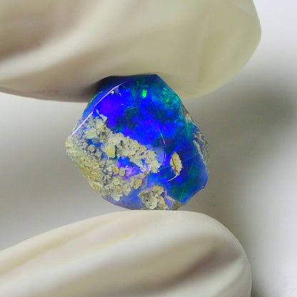 Blue Opal Rough 5.30  Carats | Natural Ethiopian Opal Rough - Ready for Cutting & Jewelry | AAA Grade Opal Raw