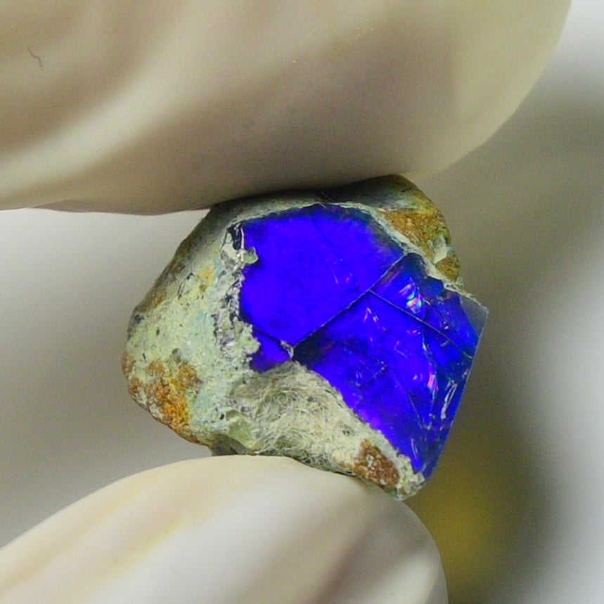 Blue Opal Rough 7.95  Carats | Natural Ethiopian Opal Rough - Ready for Cutting & Jewelry | AAA Grade Opal Raw