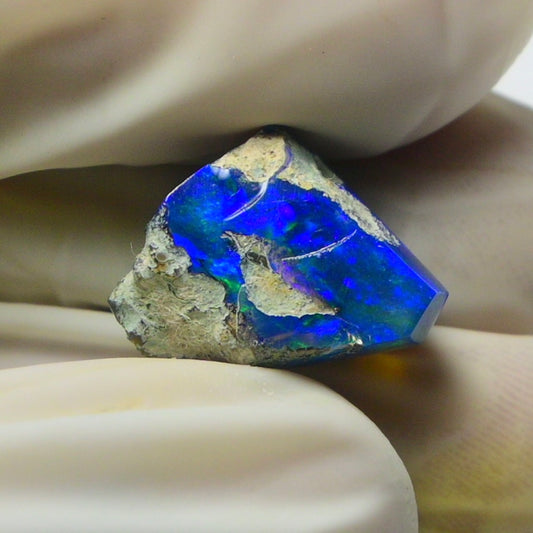 Blue Opal Rough 6.20  Carats | Natural Ethiopian Opal Rough - Ready for Cutting & Jewelry | AAA Grade Opal Raw