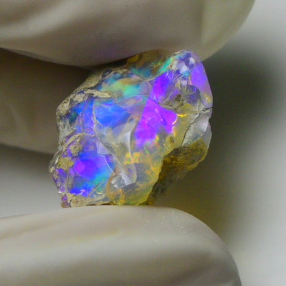 Blue Opal Rough 9.80  Carats | Natural Ethiopian Opal Rough - Ready for Cutting & Jewelry | AAA Grade Opal Raw