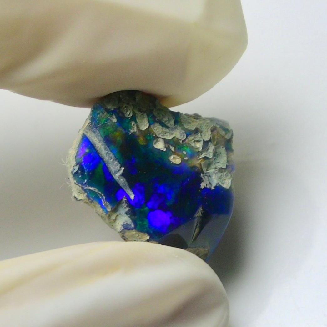 Blue Opal Rough 9.20  Carats | Natural Ethiopian Opal Rough - Ready for Cutting & Jewelry | AAA Grade Opal Raw