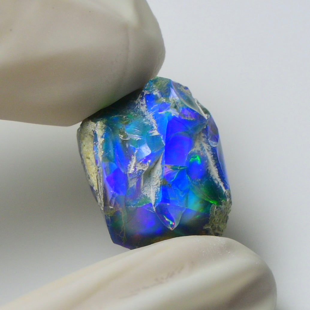 Blue Opal Rough 10.65  Carats | Natural Ethiopian Opal Rough - Ready for Cutting & Jewelry | AAA Grade Opal Raw