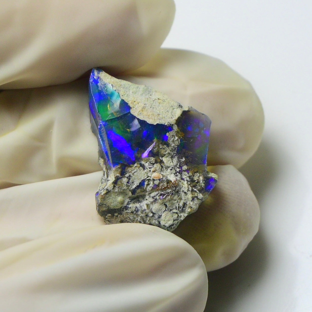 Blue Opal Rough 7.40  Carats | Natural Ethiopian Opal Rough - Ready for Cutting & Jewelry | AAA Grade Opal Raw