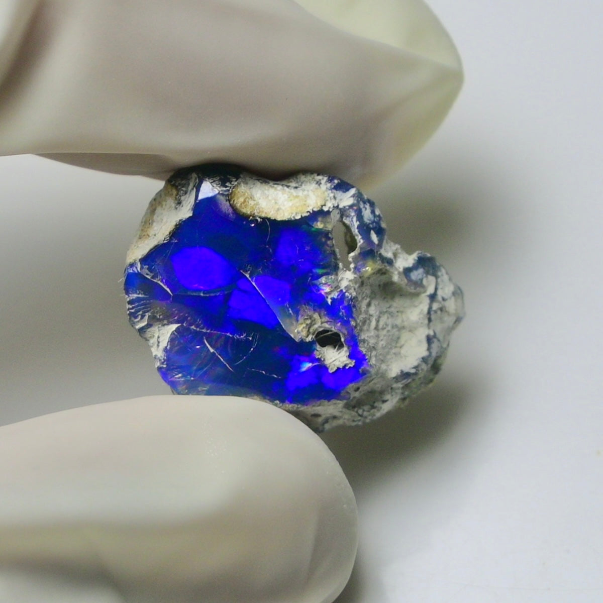 Blue Opal Rough 8.10  Carats | Natural Ethiopian Opal Rough - Ready for Cutting & Jewelry | AAA Grade Opal Raw