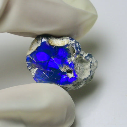 Blue Opal Rough 8.10  Carats | Natural Ethiopian Opal Rough - Ready for Cutting & Jewelry | AAA Grade Opal Raw
