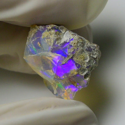 Blue Opal Rough 9.80  Carats | Natural Ethiopian Opal Rough - Ready for Cutting & Jewelry | AAA Grade Opal Raw