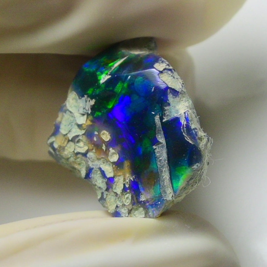 Blue Opal Rough 9.20  Carats | Natural Ethiopian Opal Rough - Ready for Cutting & Jewelry | AAA Grade Opal Raw