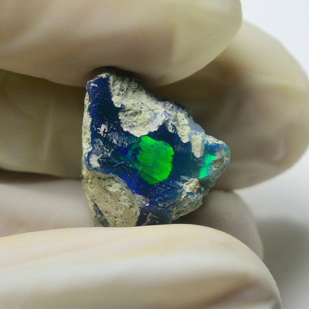 Blue Opal Rough 7.00  Carats | Natural Ethiopian Opal Rough - Ready for Cutting & Jewelry | AAA Grade Opal Raw
