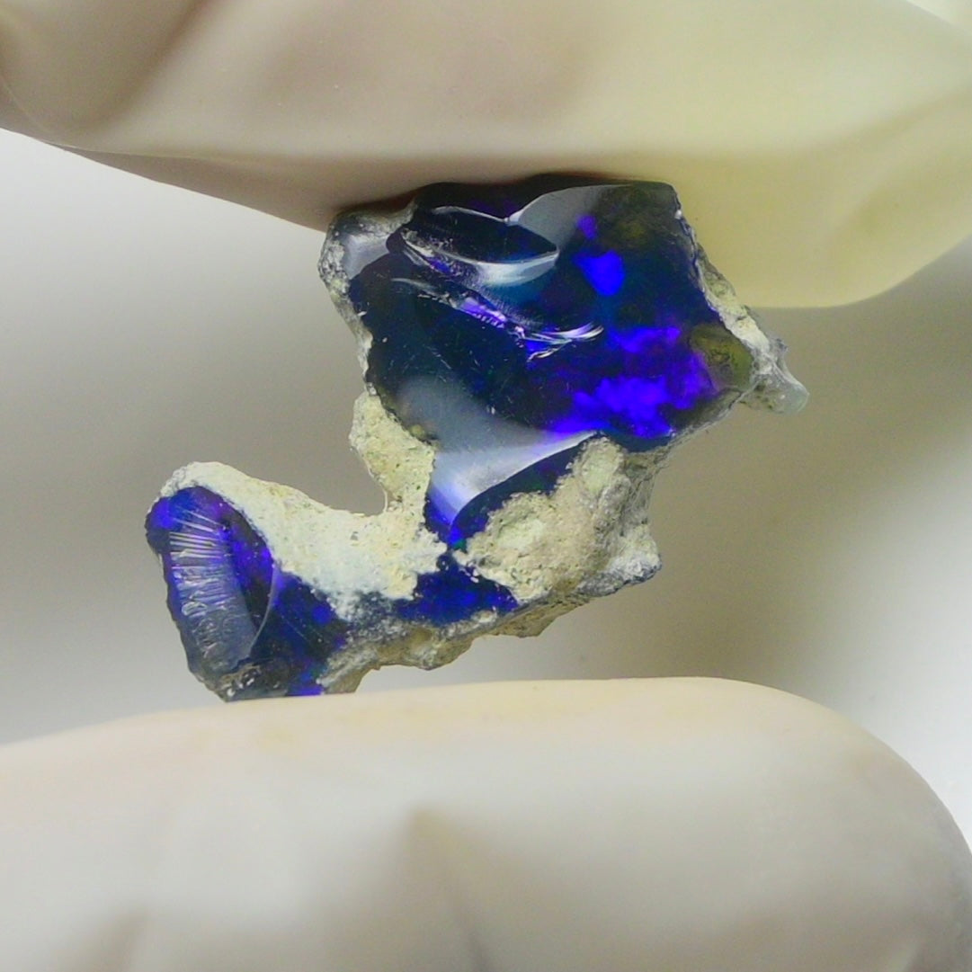 Blue Opal Rough 5.95  Carats | Natural Ethiopian Opal Rough - Ready for Cutting & Jewelry | AAA Grade Opal Raw