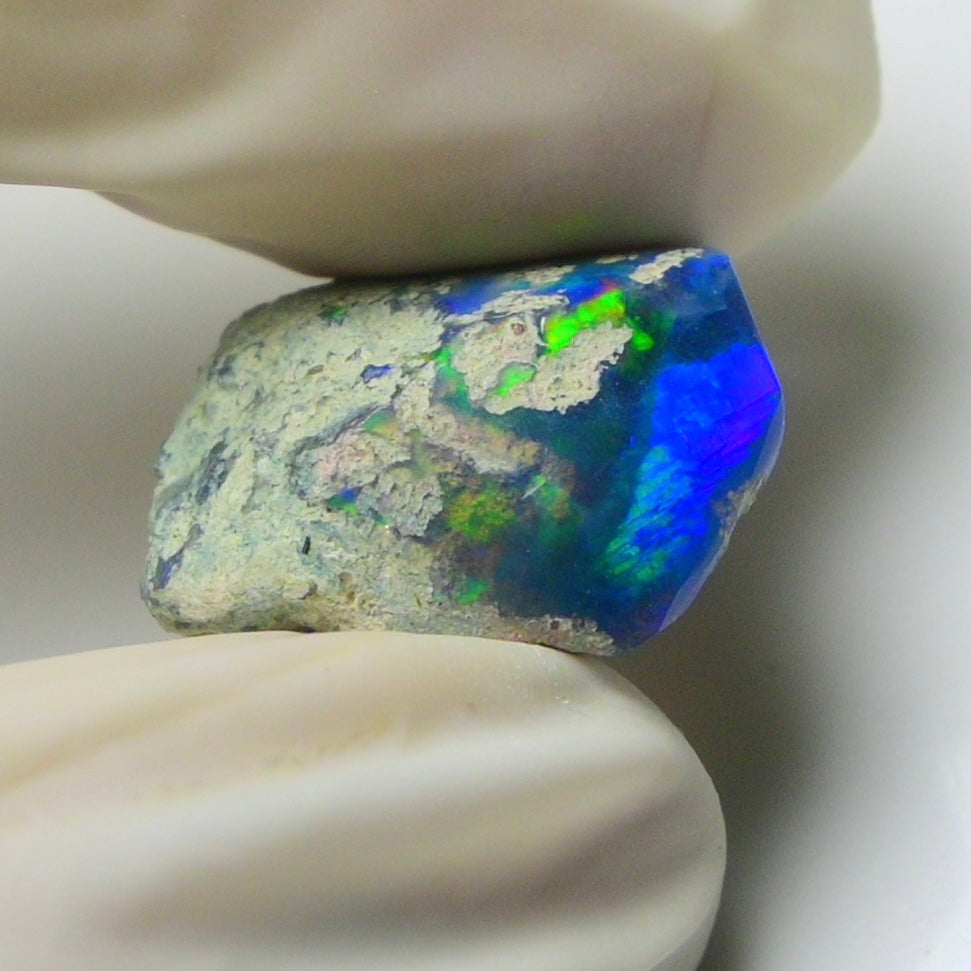 Blue Opal Rough 9.00  Carats | Natural Ethiopian Opal Rough - Ready for Cutting & Jewelry | AAA Grade Opal Raw