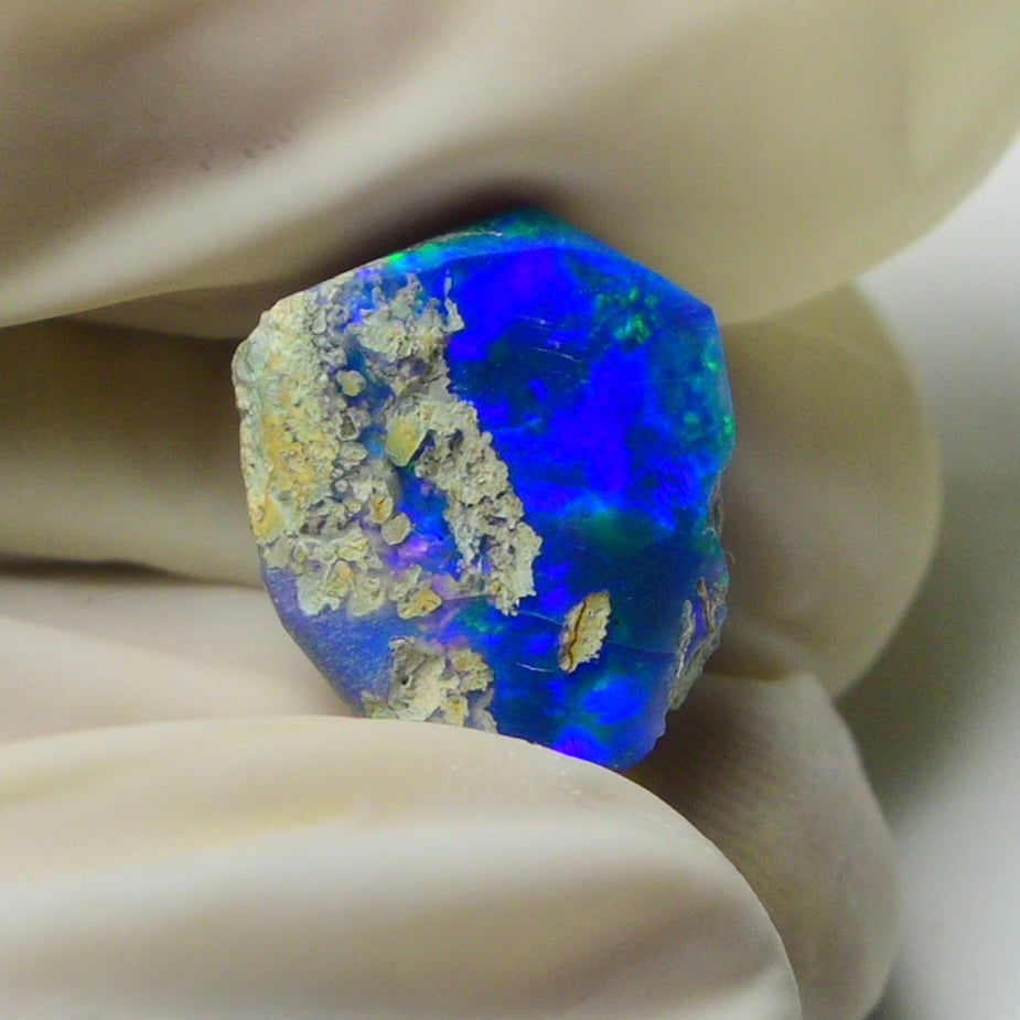 Blue Opal Rough 5.30  Carats | Natural Ethiopian Opal Rough - Ready for Cutting & Jewelry | AAA Grade Opal Raw