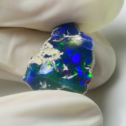 Blue Opal Rough 7.75  Carats | Natural Ethiopian Opal Rough - Ready for Cutting & Jewelry | AAA Grade Opal Raw