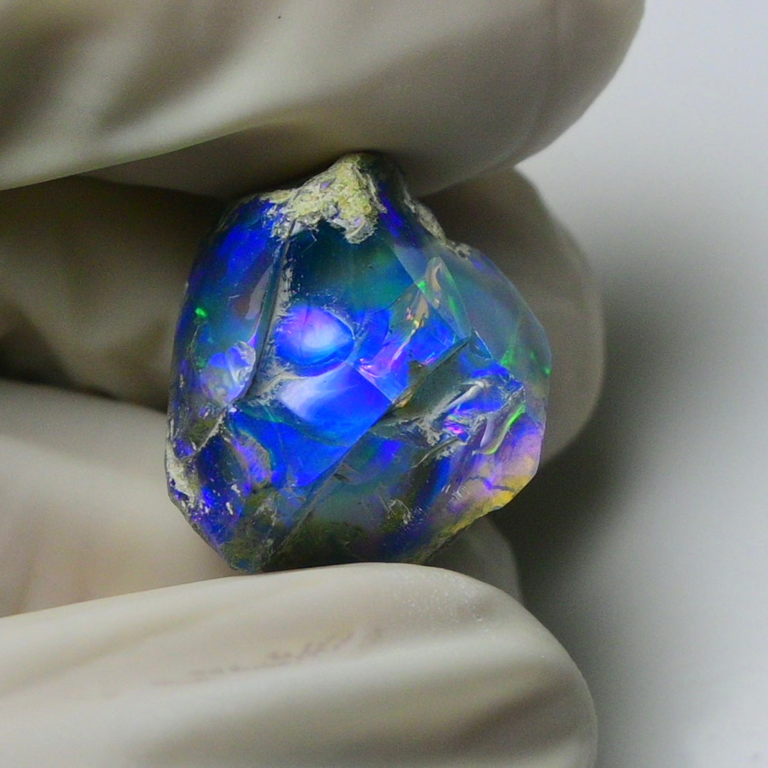 Blue Opal Rough 10.65  Carats | Natural Ethiopian Opal Rough - Ready for Cutting & Jewelry | AAA Grade Opal Raw