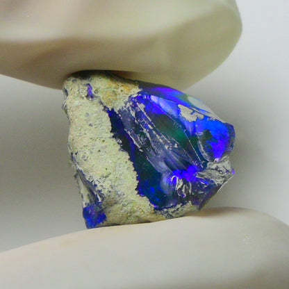 Blue Opal Rough 7.75  Carats | Natural Ethiopian Opal Rough - Ready for Cutting & Jewelry | AAA Grade Opal Raw