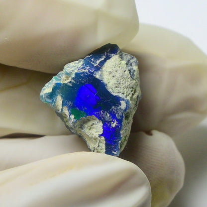 Blue Opal Rough 7.00  Carats | Natural Ethiopian Opal Rough - Ready for Cutting & Jewelry | AAA Grade Opal Raw