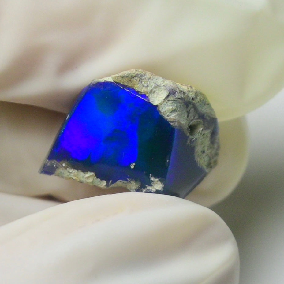 Blue Opal Rough 7.00  Carats | Natural Ethiopian Opal Rough - Ready for Cutting & Jewelry | AAA Grade Opal Raw