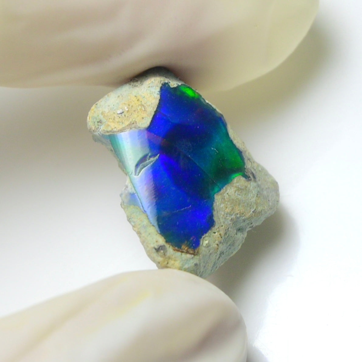 Blue Opal Rough 9.75  Carats | Natural Ethiopian Opal Rough - Ready for Cutting & Jewelry | AAA Grade Opal Raw