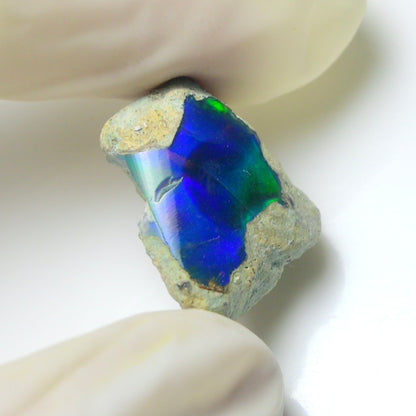 Blue Opal Rough 9.75  Carats | Natural Ethiopian Opal Rough - Ready for Cutting & Jewelry | AAA Grade Opal Raw