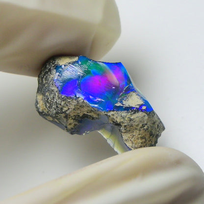 Blue Opal Rough 8.65  Carats | Natural Ethiopian Opal Rough - Ready for Cutting & Jewelry | AAA Grade Opal Raw