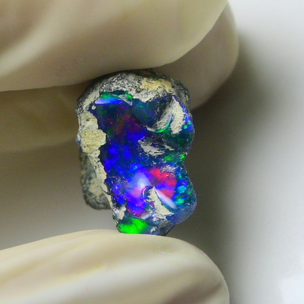 Blue Opal Rough 7.95  Carats | Natural Ethiopian Opal Rough - Ready for Cutting & Jewelry | AAA Grade Opal Raw