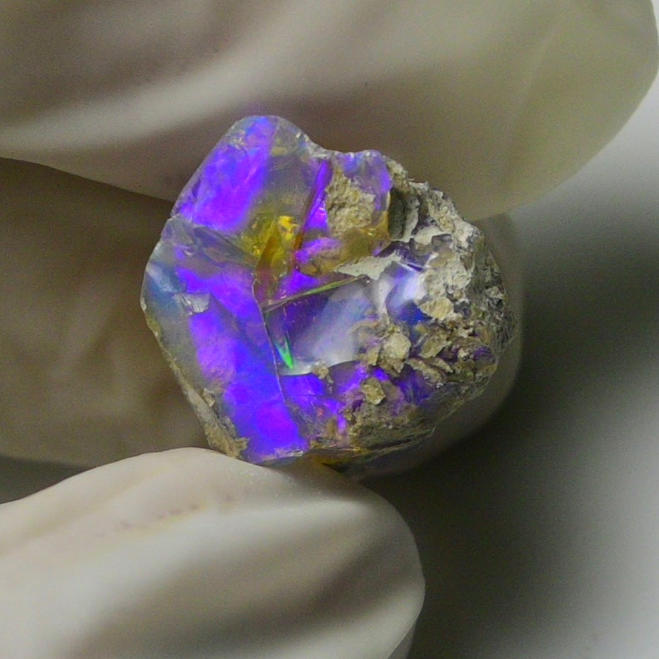 Blue Opal Rough 9.80  Carats | Natural Ethiopian Opal Rough - Ready for Cutting & Jewelry | AAA Grade Opal Raw