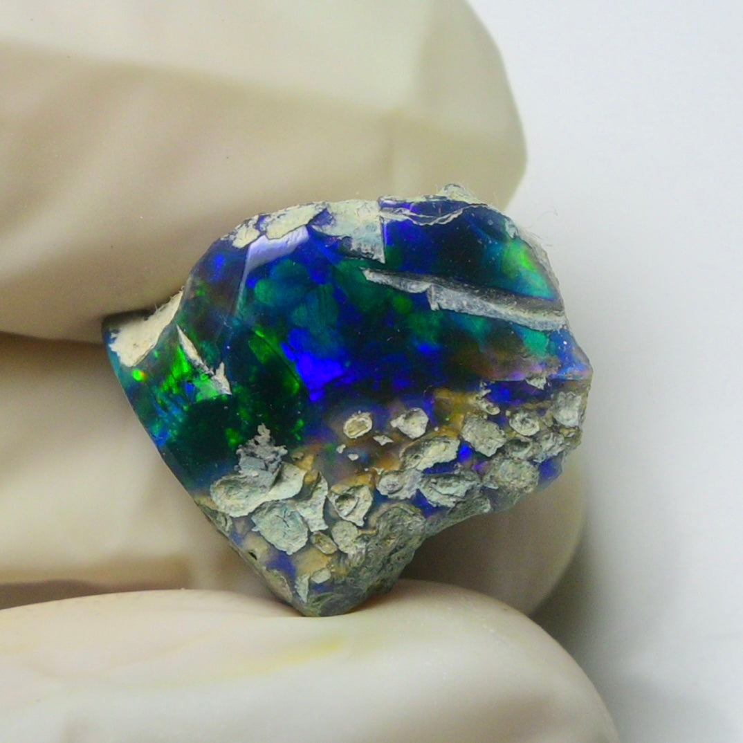 Blue Opal Rough 9.20  Carats | Natural Ethiopian Opal Rough - Ready for Cutting & Jewelry | AAA Grade Opal Raw