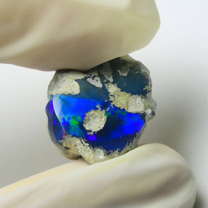 Blue Opal Rough 8.70  Carats | Natural Ethiopian Opal Rough - Ready for Cutting & Jewelry | AAA Grade Opal Raw