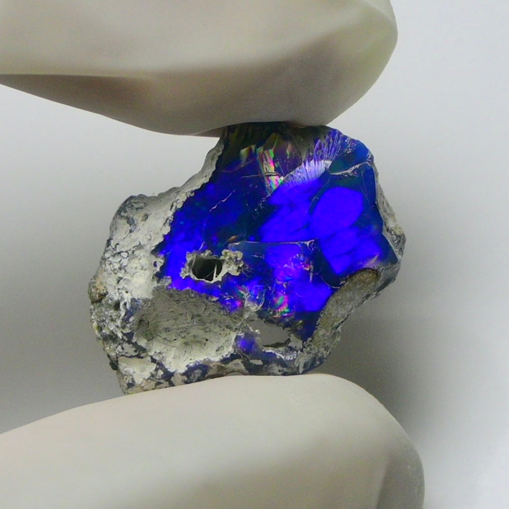 Blue Opal Rough 8.10  Carats | Natural Ethiopian Opal Rough - Ready for Cutting & Jewelry | AAA Grade Opal Raw