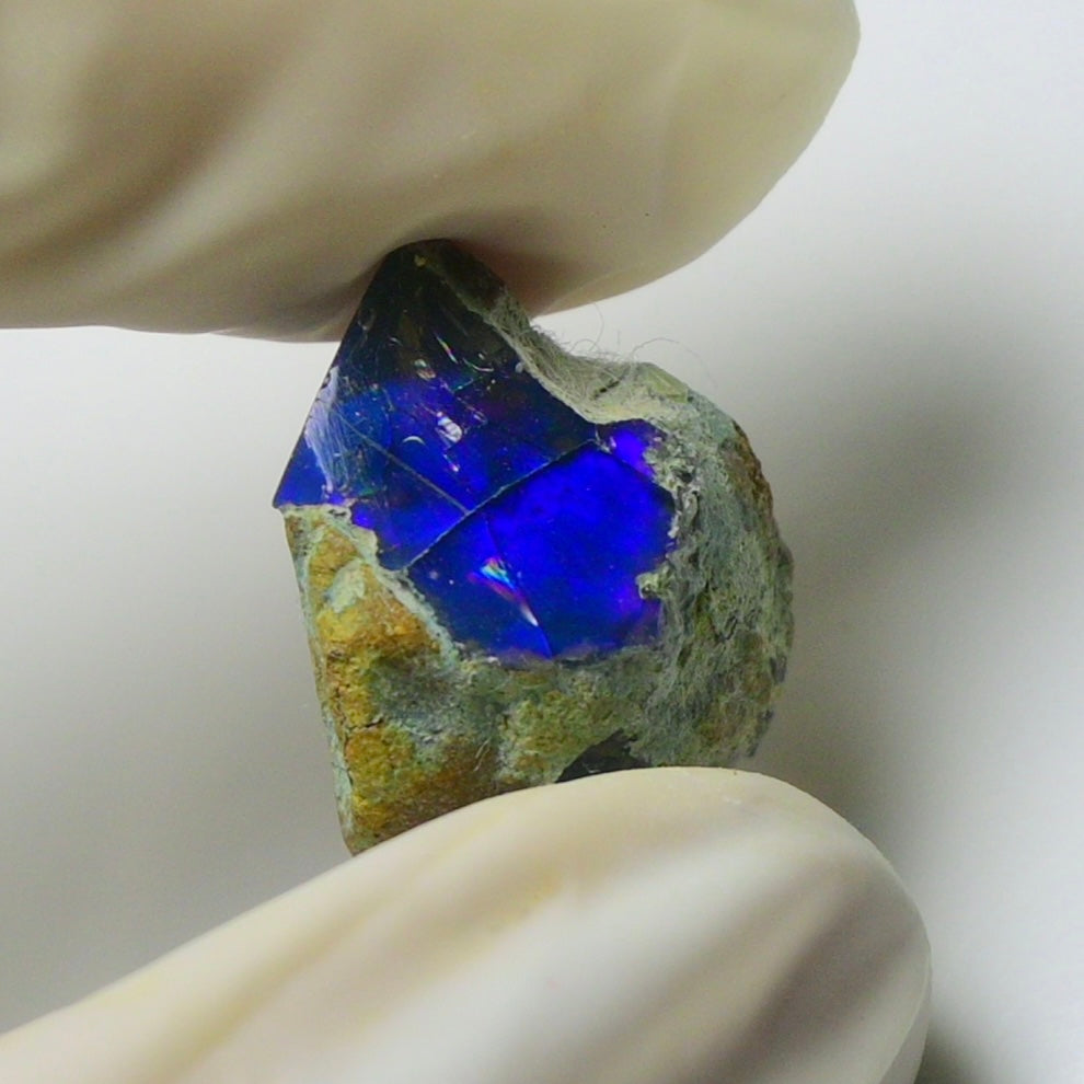 Blue Opal Rough 7.95  Carats | Natural Ethiopian Opal Rough - Ready for Cutting & Jewelry | AAA Grade Opal Raw
