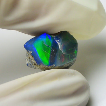 Blue Opal Rough 7.40  Carats | Natural Ethiopian Opal Rough - Ready for Cutting & Jewelry | AAA Grade Opal Raw