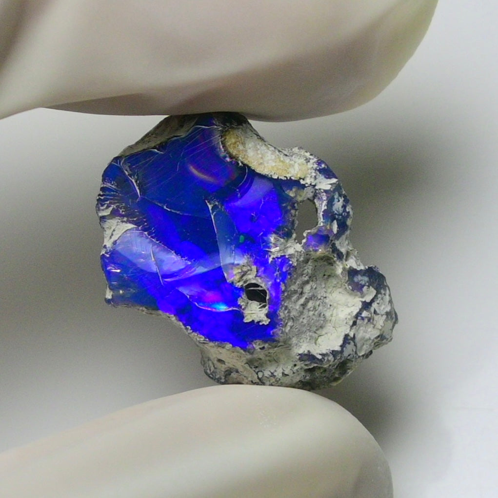 Blue Opal Rough 8.10  Carats | Natural Ethiopian Opal Rough - Ready for Cutting & Jewelry | AAA Grade Opal Raw