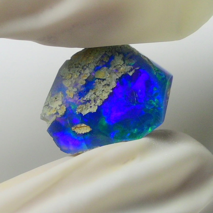 Blue Opal Rough 5.30  Carats | Natural Ethiopian Opal Rough - Ready for Cutting & Jewelry | AAA Grade Opal Raw